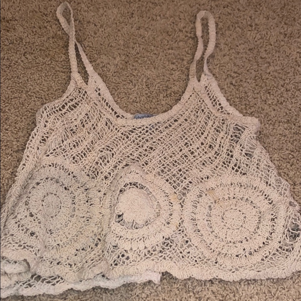 See through crop top